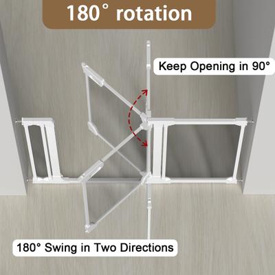 Show full view: WAOWAO Clear Acrylic Auto-Close Safety Dog Gate, White, 57 to 66-in slide 4 of 10
