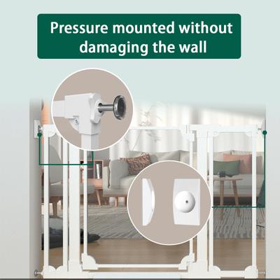 Show full view: WAOWAO Clear Acrylic Auto-Close Safety Dog Gate, White, 57 to 66-in slide 6 of 10