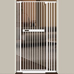 WAOWAO Extra Tall Metal Adjustable Pet Gate, 71-in x 29-38-in, White