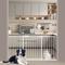 Show in main carousel: WAOWAO Extra Wide Pressure-Mounted Auto Close & Dual Lock Adjustable Metal Pet Dog Gate, 53-63-in, White slide 1 of 10