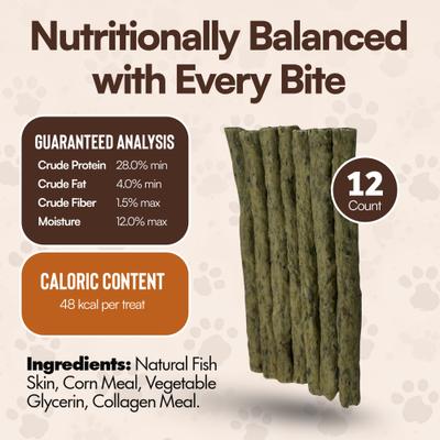 Show full view: The Treat Shack 6-in Vital Omega Packed Soft & Chewy Superfood Sticks Dog Treat, 12 count slide 6 of 9