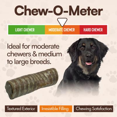 Show full view: The Treat Shack 6-in Double Stuffed Trachea Tube with Peanut Butter Dog Chew Treat, 3 count slide 5 of 9