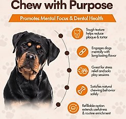 The Treat Shack Cow Hooves Stuffed with Peanut Butter Dog Chew Treat, 12 count slide 2 of 8