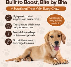 The Treat Shack Bully Stick Burger Soft & Chewy Beef Dog Chew Treat, 6 count slide 2 of 8