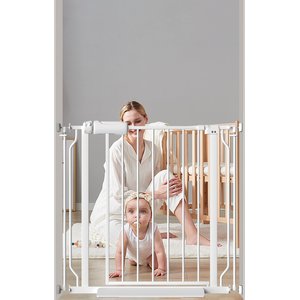 Hakuna Pets Retractable Steel & Mesh Mounted Dog & Cat Gate, 33-in