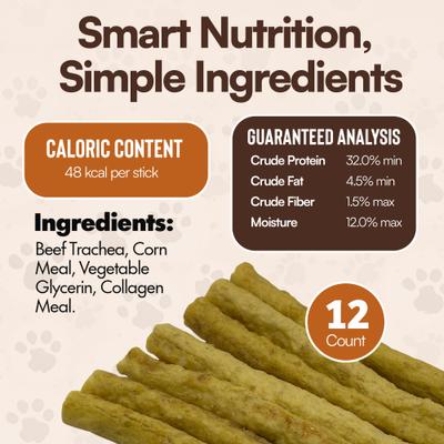 Show full view: The Treat Shack 6-in Vital Chondroitin Packed Soft & Chewy Superfood Sticks Dog Treat, 12 count slide 6 of 9