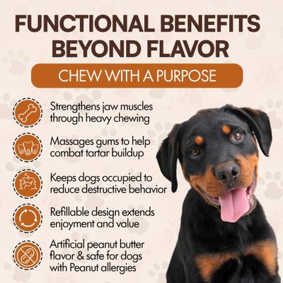 Show full view: The Treat Shack 3-4-in Shin Bone Stuffed with Peanut Butter Dog Chew Treat, 12 count slide 7 of 9