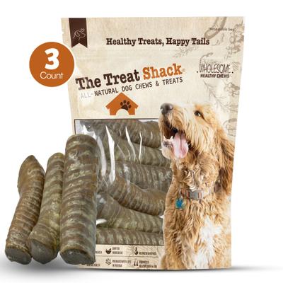 Show full view: The Treat Shack 6-in Double Stuffed Trachea Tube with Peanut Butter Dog Chew Treat, 3 count slide 3 of 9