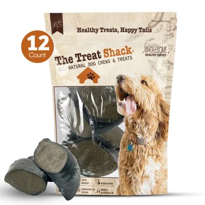 Show full view: The Treat Shack Cow Hooves Stuffed with Peanut Butter Dog Chew Treat, 12 count slide 3 of 9
