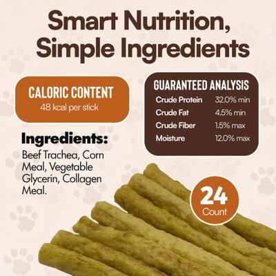 Show full view: The Treat Shack 6-in Vital Chondroitin Packed Soft & Chewy Superfood Sticks Dog Treat, 24 count slide 6 of 9