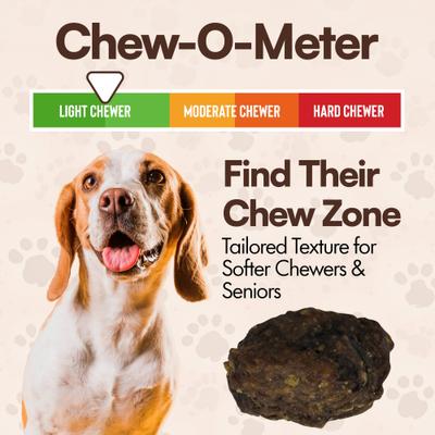 Show full view: The Treat Shack Bully Stick Burger Soft & Chewy Beef Dog Chew Treat, 24 count slide 5 of 9