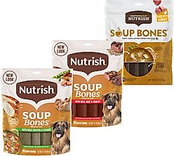 Variety Pack - Rachael Ray Nutrish Soup Bones Chicken & Veggies Flavor Dog Treats, Beef & Barley & Turkey & Rice Flavors