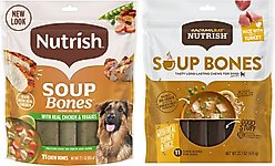 Rachael Ray Nutrish Turkey & Rice Flavor Soup Bones + Soup Bones Chicken & Veggies Flavor Dog Treats