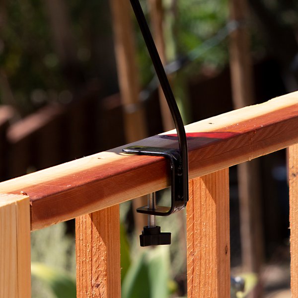 More Birds Clamp-On Deck Bird Feeder Hook, 13-in