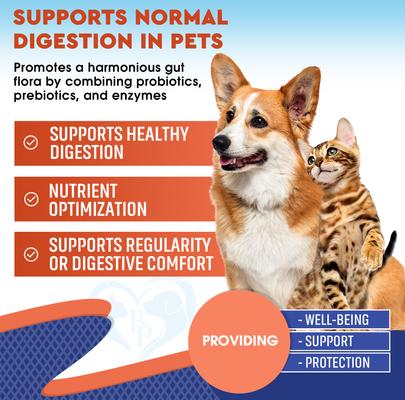 Show full view: Beloved Pets Probiotics & Prebiotics with Enzymes Liquid Supplement for Digestive Support in Dogs & Cats, 2-fl oz bottle slide 3 of 9
