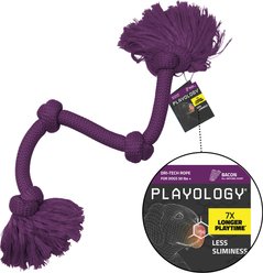 Playology Dri-Tech Rope Dog Toy, Mega, Bacon