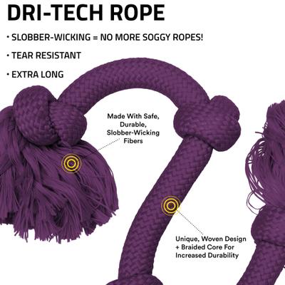 Show full view: Playology Dri-Tech Rope Dog Toy, Mega, Bacon slide 2 of 9