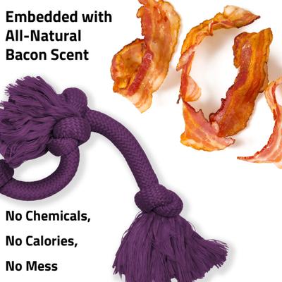 Show full view: Playology Dri-Tech Rope Dog Toy, Mega, Bacon slide 4 of 9