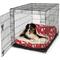 Show in main carousel: Snoozer Pet Products Indoor/Outdoor Holiday Print Cozy Cave Crate Dog Bed, Pedigree Red, Medium slide 3 of 5
