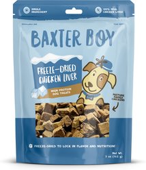 Baxter Boy Freeze-Dried Chicken Liver Chew Dog Treats, 5-oz bag