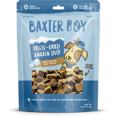 Baxter Boy Baxter Boy Freeze-Dried Chicken Liver Chew Dog Treats, 5-oz bag