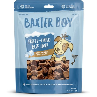 Baxter Boy Baxter Boy Freeze-Dried Beef Liver Dog Chew Treats, 5-oz bag