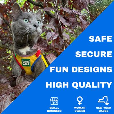 Show full view: Travel Cat The True Adventurer Reflective Cat & Kitten Harness & Leash, Rainbow, Small slide 4 of 9