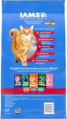 Show full view: Iams Proactive Health Healthy Enjoyment Immune Support Chicken & Beef Adult Dry Cat Food, 6-lb bag slide 3 of 10