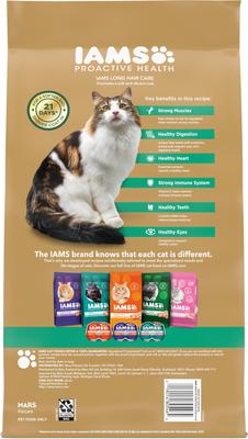 Iams Proactive Health Long Hair Care with Real Chicken & Salmon Adult Dry Cat Food
