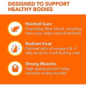 Iams ProActive Health Adult Hairball Care with Chicken & Salmon Dry Cat Food, 16-lb bag