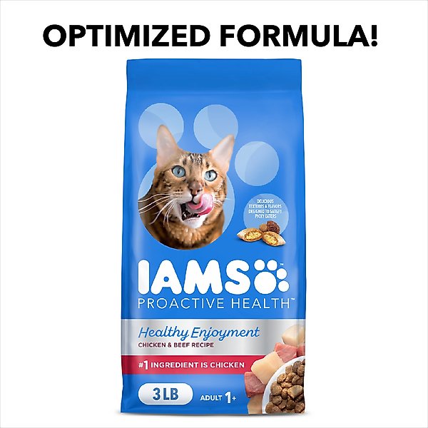 Iams Proactive Health Healthy Enjoyment Immune Support Chicken & Beef Adult Dry Cat Food