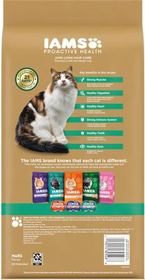 Iams Proactive Health Long Hair Care with Real Chicken & Salmon Adult Dry Cat Food