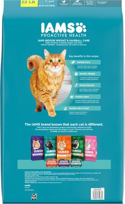 Show full view: Iams ProActive Health Indoor Weight & Hairball Care Dry Food, 22-lb bag + Greenies Feline Greenies Smartbites Healthy Indoor Tuna Flavored Cat Treats slide 4 of 9