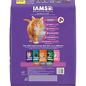 Iams Proactive Health Kitten Chicken Recipe Dry Cat Food, 16-lb bag