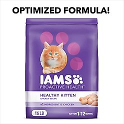Iams Proactive Health Kitten Chicken Recipe Dry Cat Food, 16-lb bag slide 2 of 9