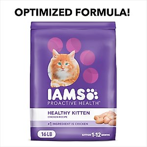 Iams Proactive Health Kitten Chicken Recipe Dry Cat Food, 16-lb bag