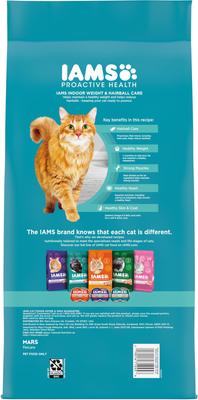 Show full view: Iams Proactive Health Indoor Weight & Hairball Care Chicken & Turkey Recipe Dry Cat Food, 7-lb bag slide 3 of 10