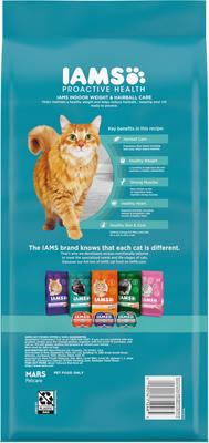 Show full view: Iams Proactive Health Indoor Weight & Hairball Care Chicken & Turkey Recipe Dry Cat Food, 3.5-lb bag slide 3 of 10