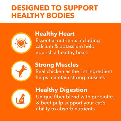 Show full view: Iams ProActive Health Healthy Adult Original with Chicken Dry Cat Food, 22-lb bag + Greenies Feline SmartBites Healthy Skin & Fur Chicken Flavor Cat Treats, 4.6-oz bag slide 5 of 10