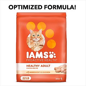 Iams Proactive Health Healthy Adult Chicken Recipe Dry Cat Food, 22-lb bag