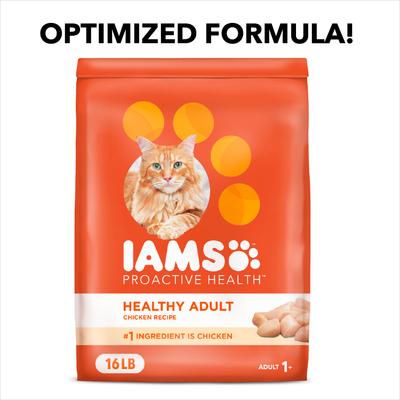 Show full view: Iams ProActive Health Healthy Adult Original with Chicken Dry Food + Greenies Feline SmartBites Healthy Skin & Fur Chicken Flavor Cat Treats slide 3 of 10