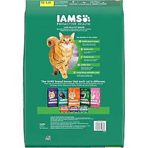 Iams Proactive Health Healthy Senior Chicken Recipe Dry Cat Food, 16-lb bag