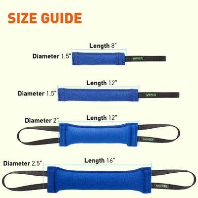 Show full view: Viper French Linen Reward Tug Dog Toy, Blue, 12-in slide 4 of 5