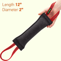 Viper French Linen Tug Dog Toy, Black, 12-in slide 2 of 5