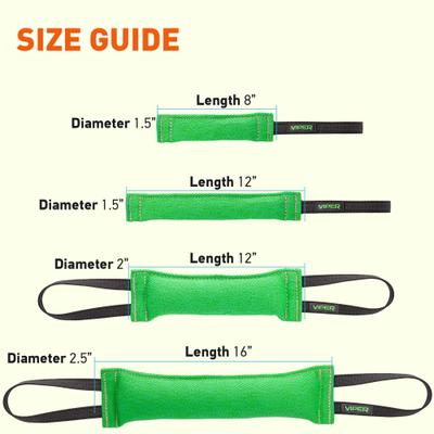 Show full view: Viper French Linen Reward Tug Dog Toy, Green, 8-in slide 4 of 5