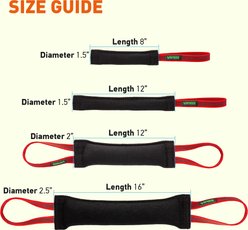 Viper French Linen Tug Dog Toy, Black, 16-in slide 2 of 5