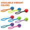 Show in main carousel: Dogline Spiral Ball with Handle Dog Toy, Blue/Yellow, 2-in slide 5 of 8