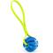 Show in main carousel: Dogline Spiral Ball with Handle Dog Toy, Blue/Yellow, 2-in slide 1 of 8