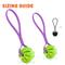 Show in main carousel: Dogline Spiral Ball with Handle Dog Toy, Green/Purple, 2.75-in slide 4 of 8