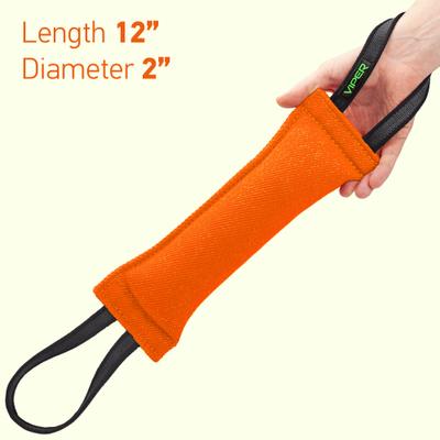 Show full view: Viper French Linen Tug Dog Toy, Orange, 12-in slide 4 of 6